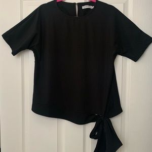 Misslook Black Side Knot Top Size M Medium